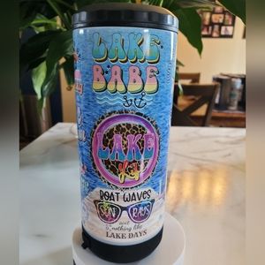 Lake Babe 4 in 1 Wireless Speaker Can Cooler 14oz Tumbler